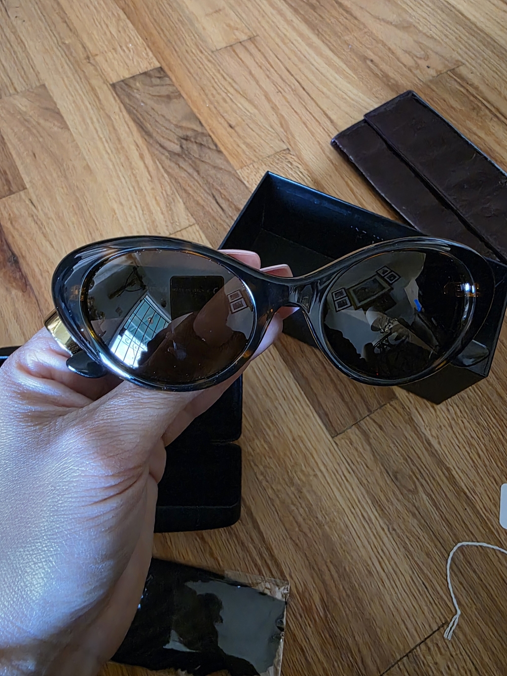 Versace Cat Eye Tortoise Sunglasses with Gold Accent